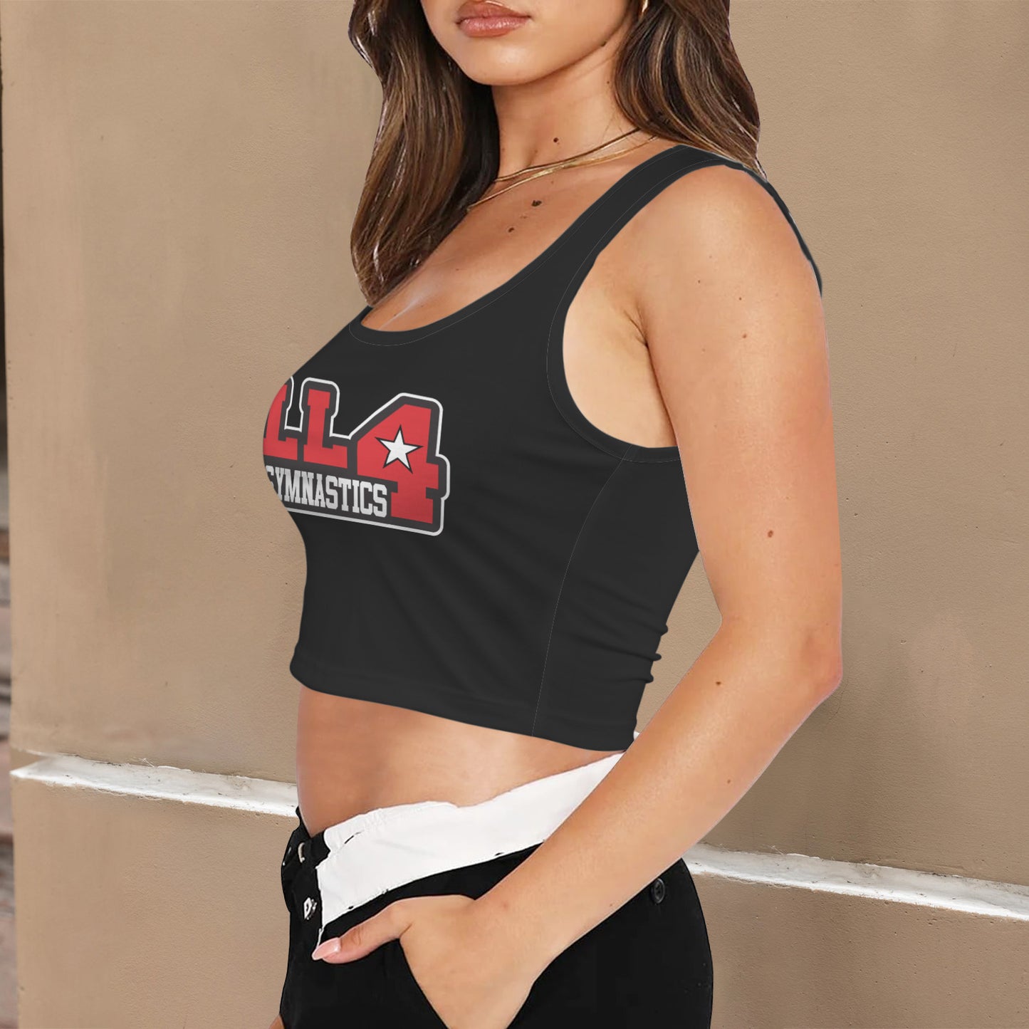 Women's Square Neck Crop Tank Top