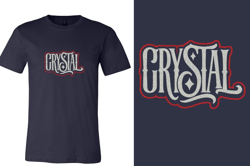 CRYSTAL glitter 2-color Unisex t-shirt