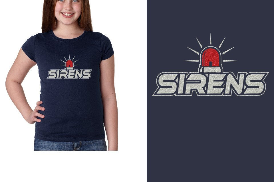 SIRENS glitter 2-color Youth Girls' Princess T-Shirt