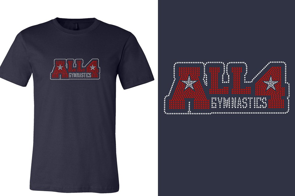 Rhinestones All4 Gymnastics stones Unisex t-shirt