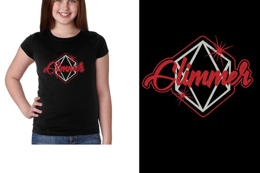 Glimmer Glitter 2-color Youth Girls' Princess T-Shirt