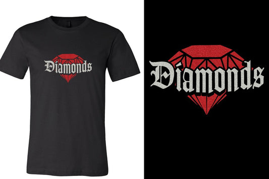 Diamonds glitter 2-color Unisex t-shirt