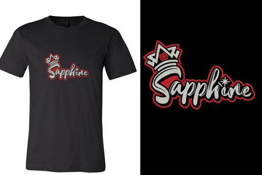 Sapphire glitter 2-color Unisex t-shirt