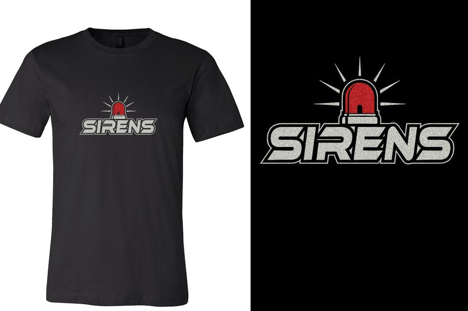 SIRENS glitter 2-color Unisex t-shirt