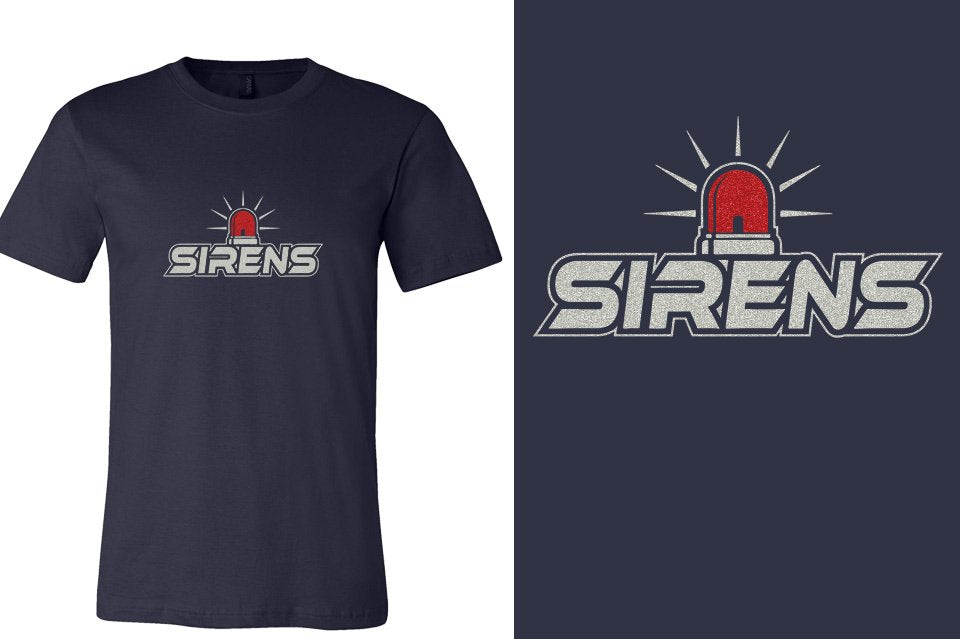 SIRENS glitter 2-color Unisex t-shirt