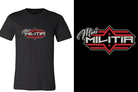 Mini MILITIA logo glitter 2-color Unisex t-shirt