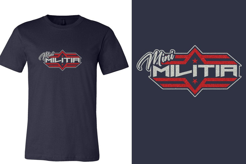 Mini MILITIA logo glitter 2-color Unisex t-shirt