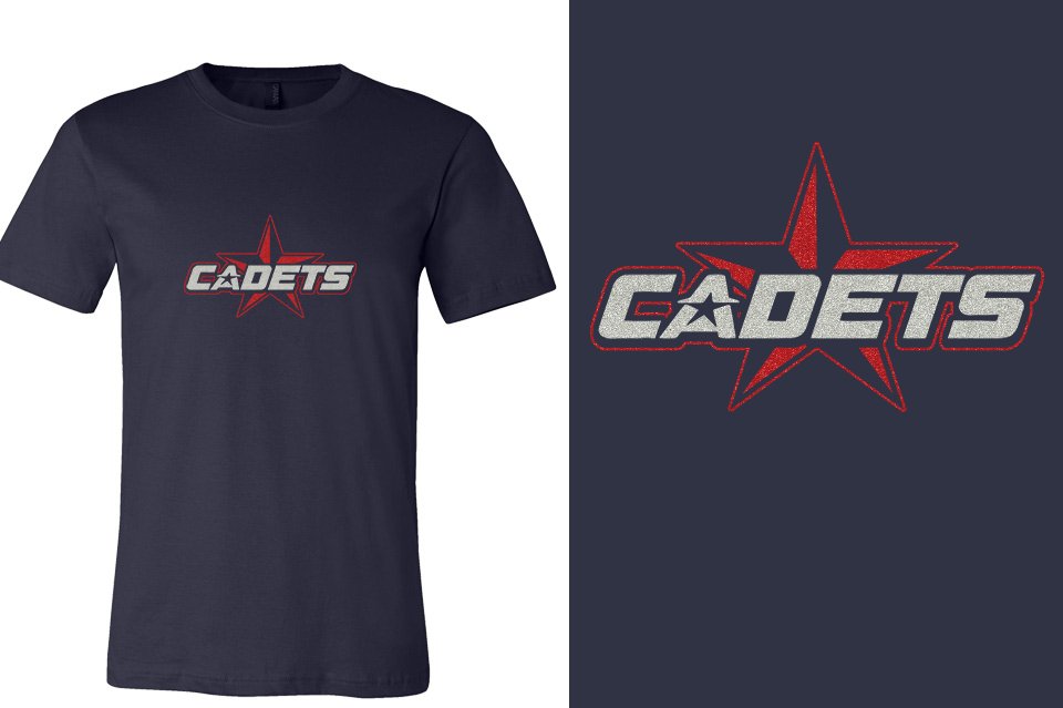 CADETS logo glitter 2-color Unisex t-shirt