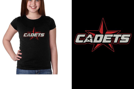 CADETS logo glitter 2-color Youth Girls' Princess T-Shirt
