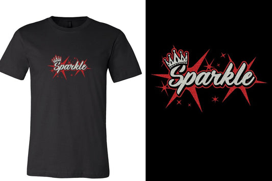 Sparkle logo glitter 2-color Unisex t-shirt