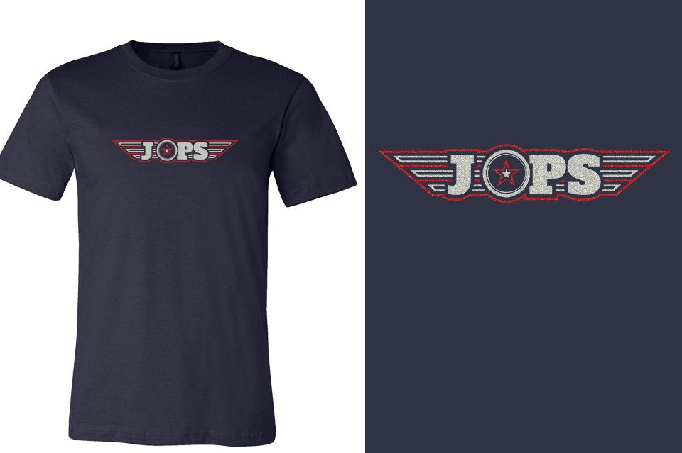 JOPS logo glitter 2-color Unisex t-shirt