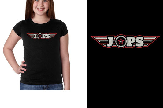 JOPS logo glitter 2-color Youth Girls' Princess T-Shirt