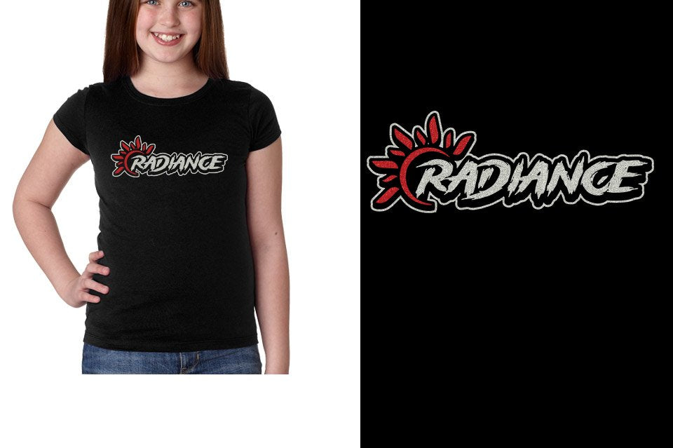 RADIANCE logo glitter 2-color Youth Girls' Princess T-Shirt