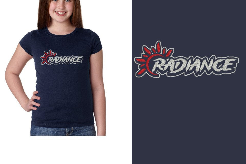 RADIANCE logo glitter 2-color Youth Girls' Princess T-Shirt