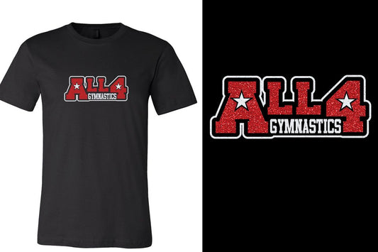 ALL4 Gymnastics glitter Unisex t-shirt
