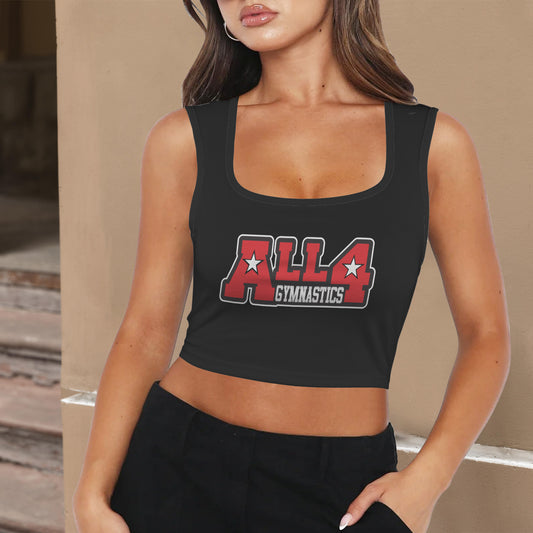Women's Square Neck Crop Tank Top